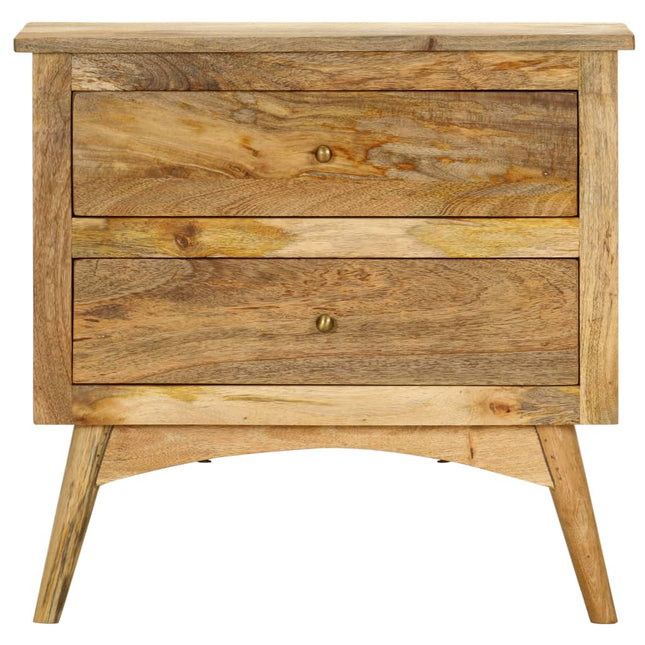 Table De Chevet 65 X 35 X 60 Cm Bois De Manguier Massif