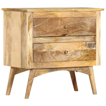 Table De Chevet 65 X 35 X 60 Cm Bois De Manguier Massif