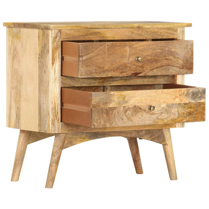 Table De Chevet 65 X 35 X 60 Cm Bois De Manguier Massif
