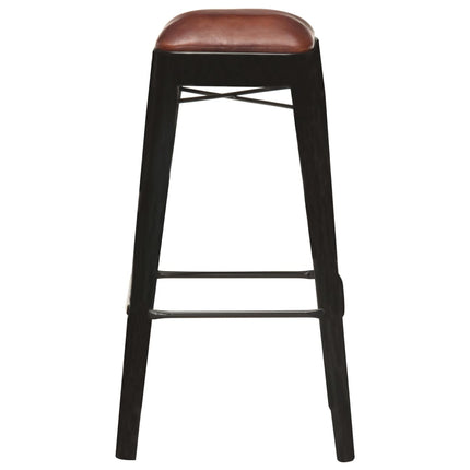 Tabourets De Bar Lot De 2 Cuir Véritable
