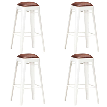 Tabourets De Bar Lot De 2 Cuir Véritable