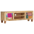 Meuble Tv 120 X 30 X 40 Cm Bois Massif De Manguier
