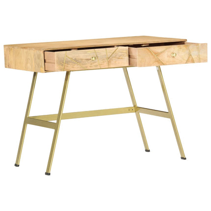 Bureau Avec Tiroirs 100X55X75 Cm Bois Solide De Manguier
