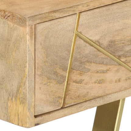 Bureau Avec Tiroirs 100X55X75 Cm Bois Solide De Manguier