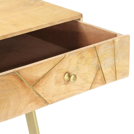 Bureau Avec Tiroirs 100X55X75 Cm Bois Solide De Manguier