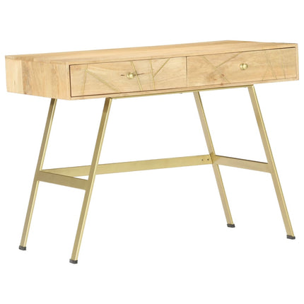 Bureau Avec Tiroirs 100X55X75 Cm Bois Solide De Manguier