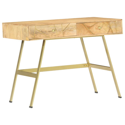 Bureau Avec Tiroirs 100X55X75 Cm Bois Solide De Manguier