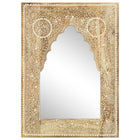 Miroir Peint À La Main 40X55 Cm Bois De Manguier Solide