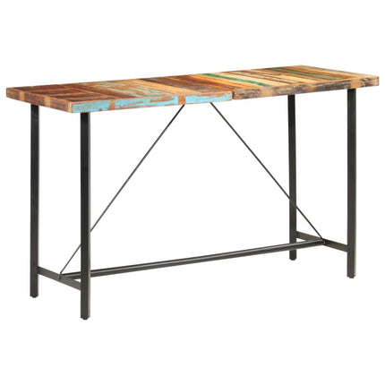 Table De Bar 180X70X107 Cm Bois De Récupération Solide