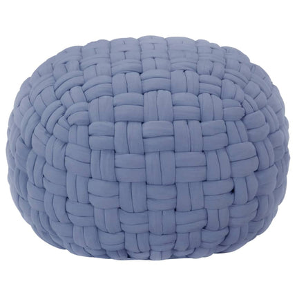 Pouf Design Tressé 50X35 Cm Coton
