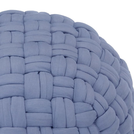 Pouf Design Tressé 50X35 Cm Coton