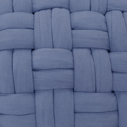Pouf Design Tressé 50X35 Cm Coton