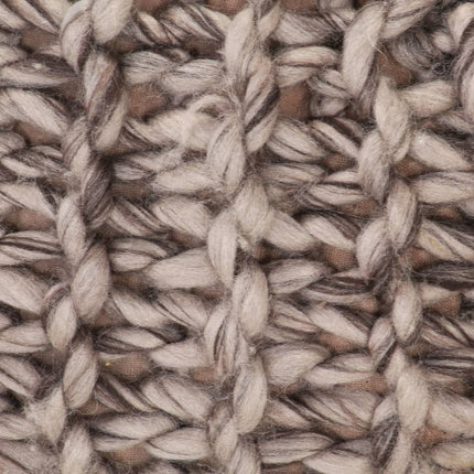 Pouf Tricoté À La Main 50X35Cm Tissu Aspect De Laine