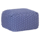 Pouf Tricoté À La Main 50X50X30 Cm Coton