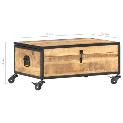 Table Basse 70X50X33 Cm Bois De Manguier Massif