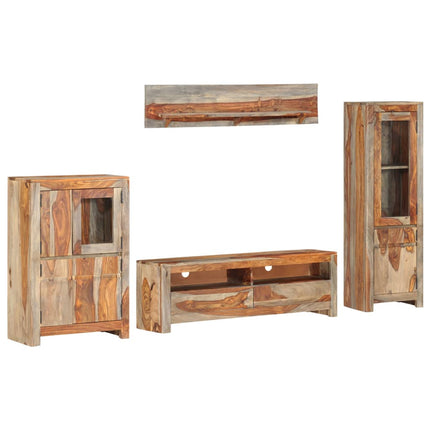 Ensemble De Meuble Tv 4 Pcs Bois Solide