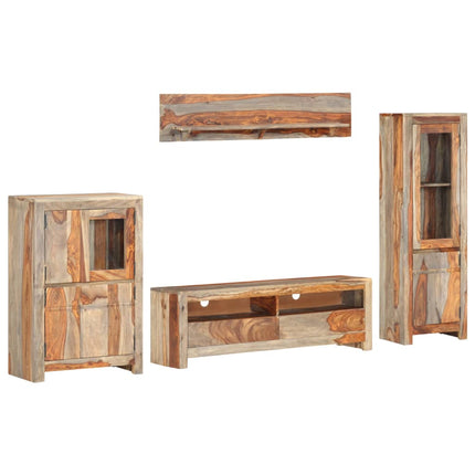 Ensemble De Meuble Tv 4 Pcs Bois Solide