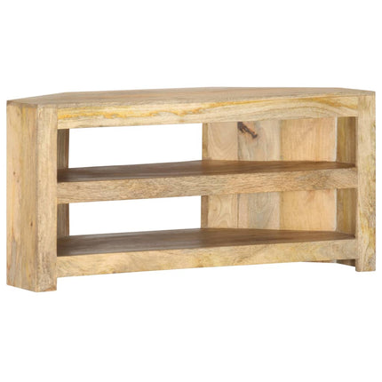 Meuble Tv D'angle 90X45X45 Cm Bois De Manguier Solide