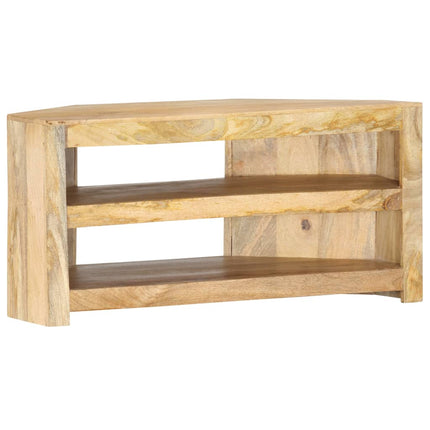 Meuble Tv D'angle 90X45X45 Cm Bois De Manguier Solide