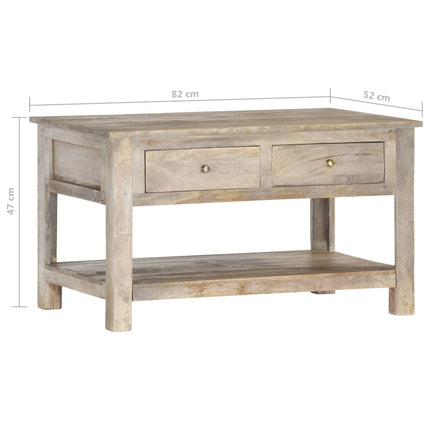 Table Basse 82X52X47 Cm Bois De Manguier Massif