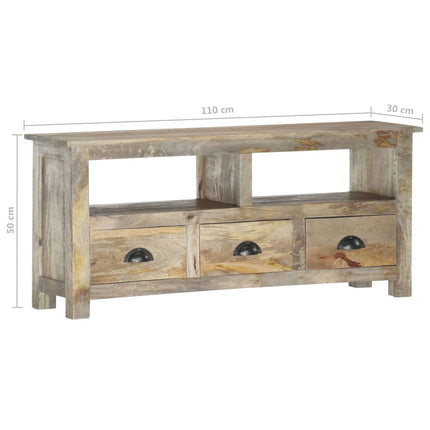 Meuble Tv 110X30X50 Cm Bois Massif De Manguier