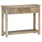 Table Console 100X30X76 Cm Bois De Manguier Massif