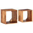 Tables Gigognes 2 Pcs Bois Solide