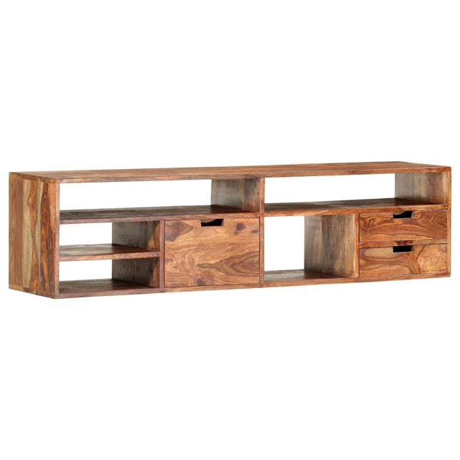 Meuble Tv 140X30X35 Cm Bois Solide