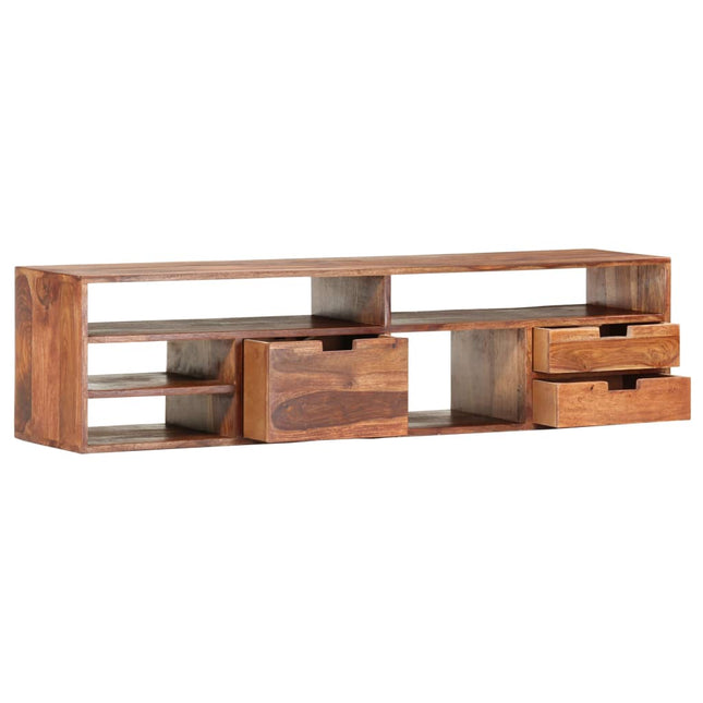 Meuble Tv 140X30X35 Cm Bois Solide