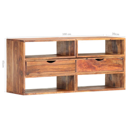 Meuble Tv 160X30X45 Cm Bois Massif