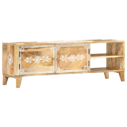 Meuble Tv 120X30X40 Cm Bois Massif De Manguier