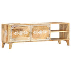 Meuble Tv 120X30X40 Cm Bois Massif De Manguier