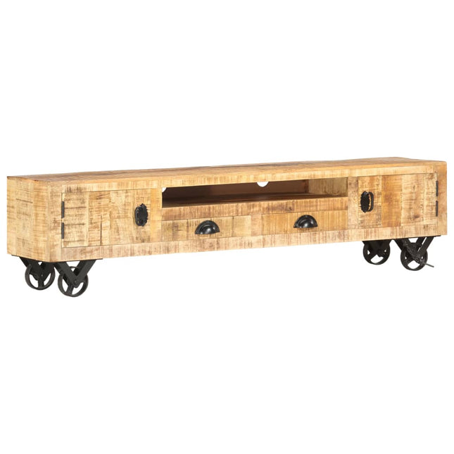 Meuble Tv 150X30X37 Cm Bois Solide De Manguier