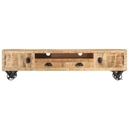 Meuble Tv 150X30X37 Cm Bois Solide De Manguier