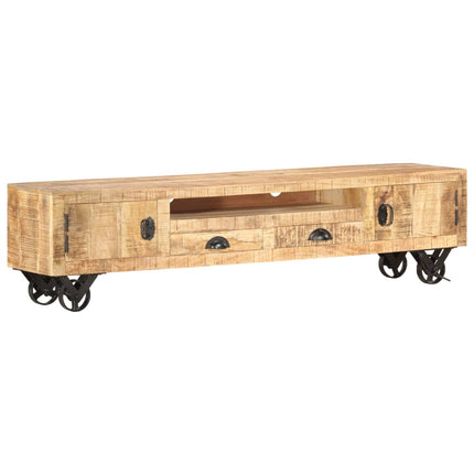 Meuble Tv 150X30X37 Cm Bois Solide De Manguier