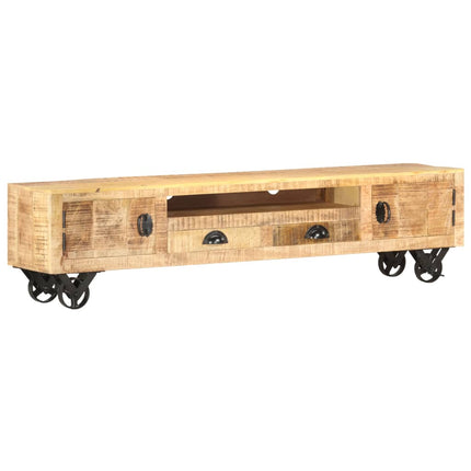Meuble Tv 150X30X37 Cm Bois Solide De Manguier