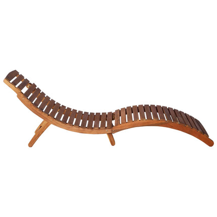 Chaise Longue Avec Table À Thé 3 Pcs Bois D'acacia Massif