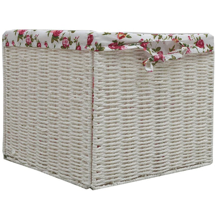 Meuble Tv Avec 2 Paniers Blanc Bois