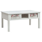 Table Basse Blanc 99,5X60X48 Cm Bois