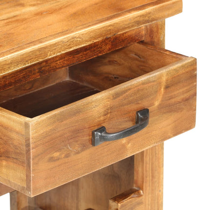 Casier À Bouteilles 40X30X80 Cm Bois D'acacia Massif
