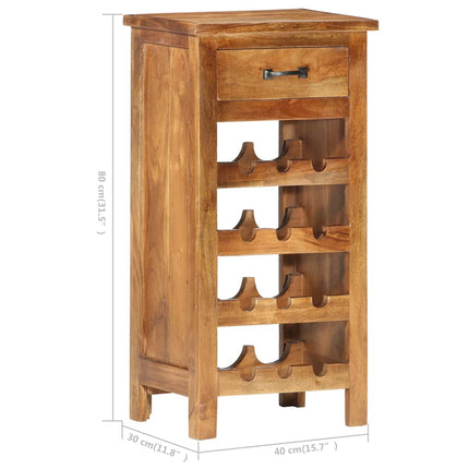 Casier À Bouteilles 40X30X80 Cm Bois D'acacia Massif