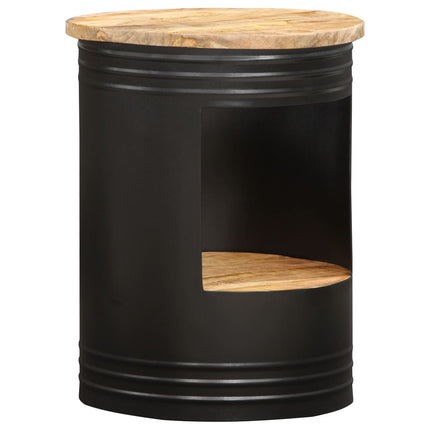 Table Basse Forme De Bol Avec Base En Acier Bois Recyclé