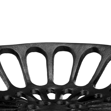 Banc À 3 Places 155 Cm Noir Fonte