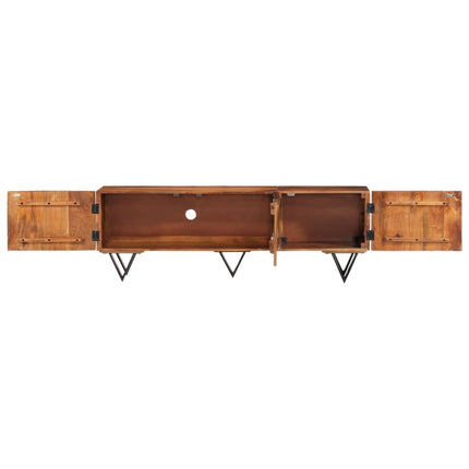 Meuble Tv 140X30X46 Cm Bois Massif De Manguier