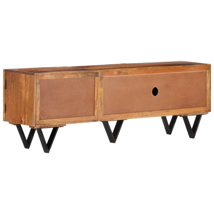 Meuble Tv 140X30X46 Cm Bois Massif De Manguier