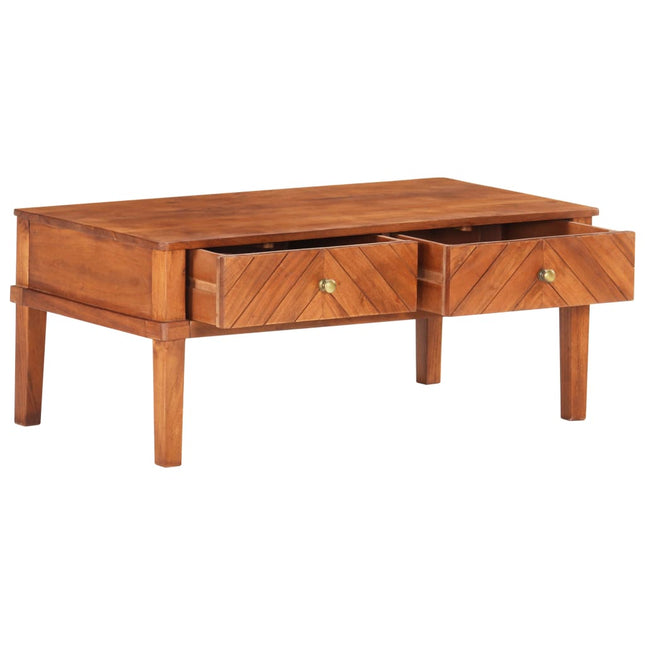 Table Basse 100X50X41 Cm Bois D'acacia Massif