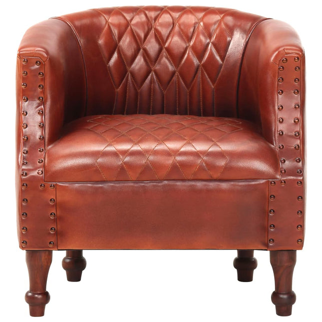 Chaise Cabriolet 62X58X65 Cm Cuir Véritable