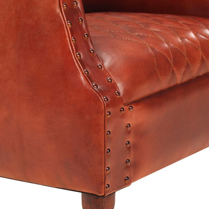 Chaise Cabriolet 62X58X65 Cm Cuir Véritable