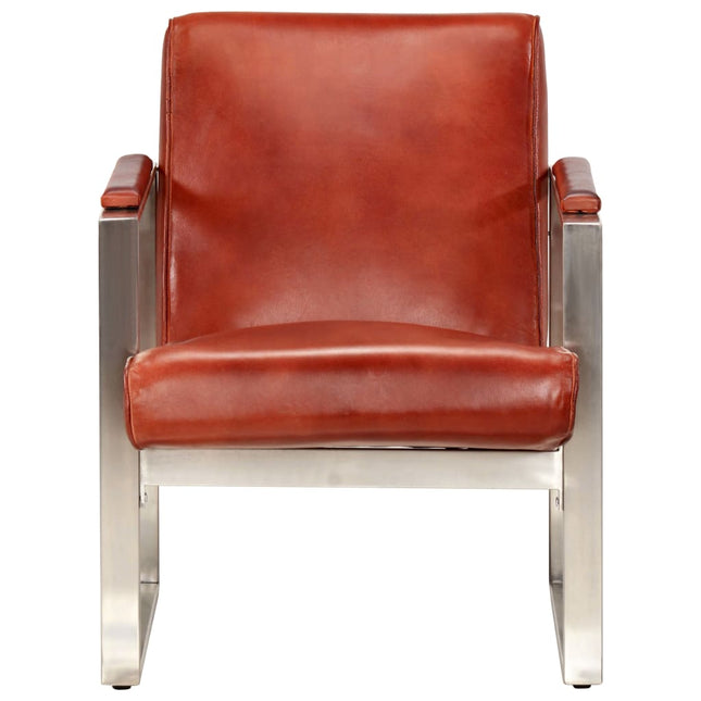 Chaise Cabriolet 60X73X77 Cm Cuir Véritable