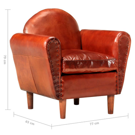 Chaise Cabriolet 77X65X79 Cm Cuir Véritable